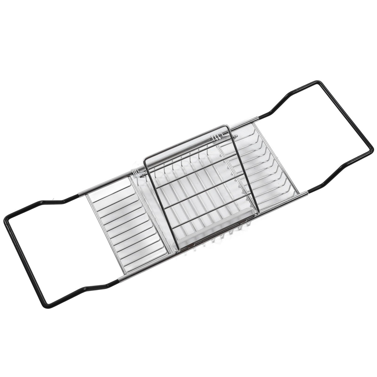 Metal Bathtub Rack Retractable Adjustable Removable Stand Bathroom Caddy Tray Rack for Hotels Bathrooms