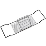 Metal Bathtub Rack Retractable Adjustable Removable Stand Bathroom Caddy Tray Rack for Hotels Bathrooms