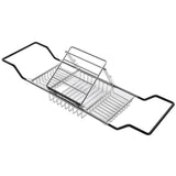 Metal Bathtub Rack Retractable Adjustable Removable Stand Bathroom Caddy Tray Rack for Hotels Bathrooms