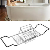Metal Bathtub Rack Retractable Adjustable Removable Stand Bathroom Caddy Tray Rack for Hotels Bathrooms - Extra Image