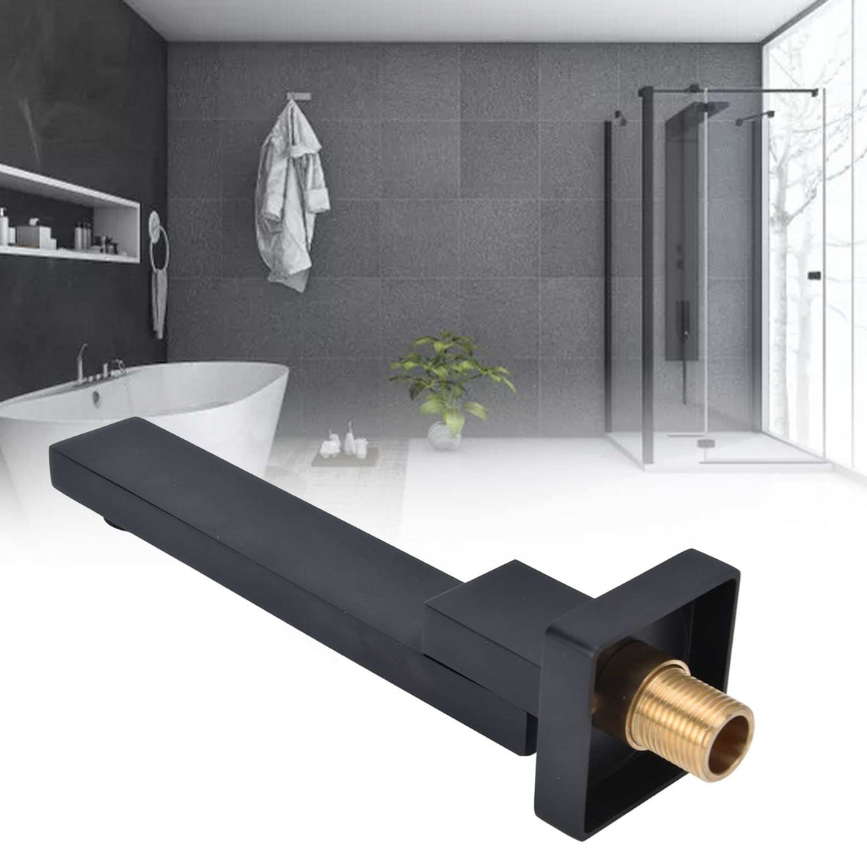 G1/2 Interface Brass Bathtub Faucet Wall Mounted Tub Faucet 180 Degree Adjustable Bathroom Shower Spout
