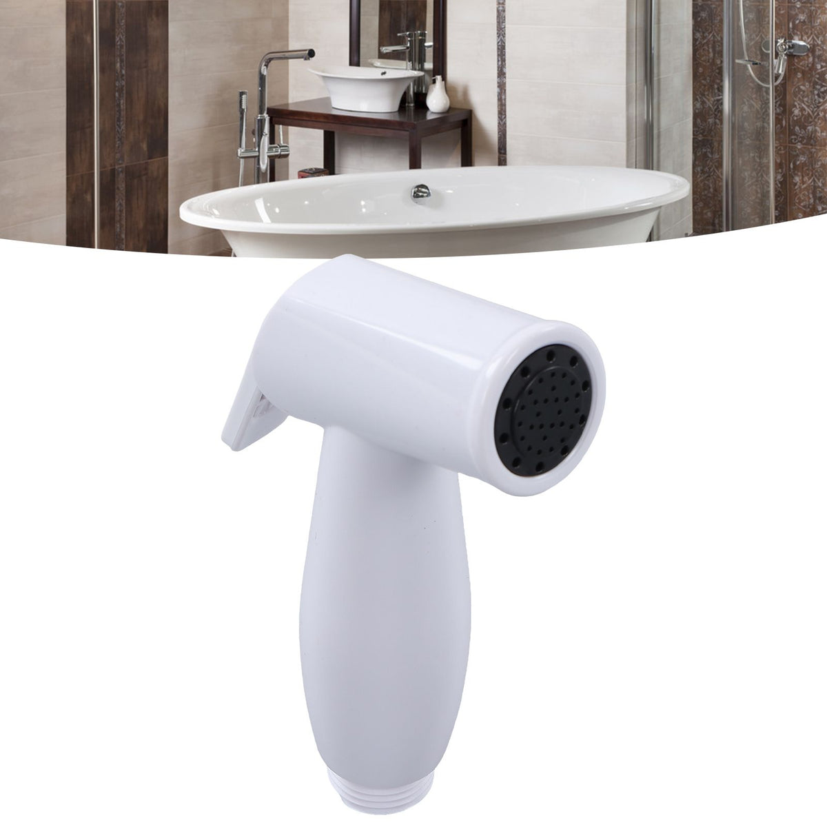 Bidet Sprayer G1/2 Thread Wall Mounted Handheld Toilet Sprayer for Dog Shower Floor CarpetB1115W 3 Piece Set 1
