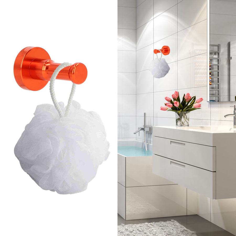 Retro Bathroom Hook Aluminum Towel Hook Heavy Duty Wall Coat Hanger for Balcony KitchenOrange
