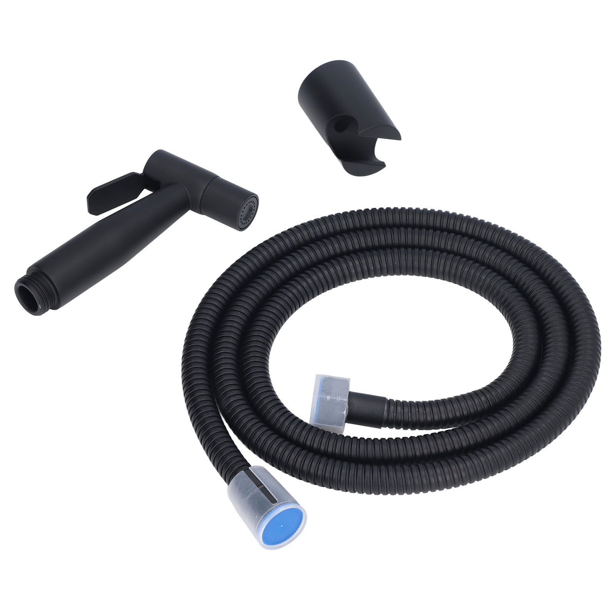 Bidet Sprayer Stainless Steel G1/2 Adjustable Water Pressure Portable Space Saving Easy Installation Handheld Bidet SprayerMatte Black
