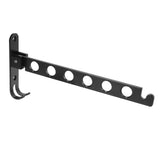 Folding Clothes Hanger Space Saving 90° Collapsible Laundry Drying Rack with 6 Holes Black