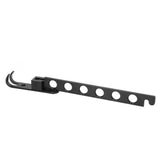 Folding Clothes Hanger Space Saving 90° Collapsible Laundry Drying Rack with 6 Holes Black