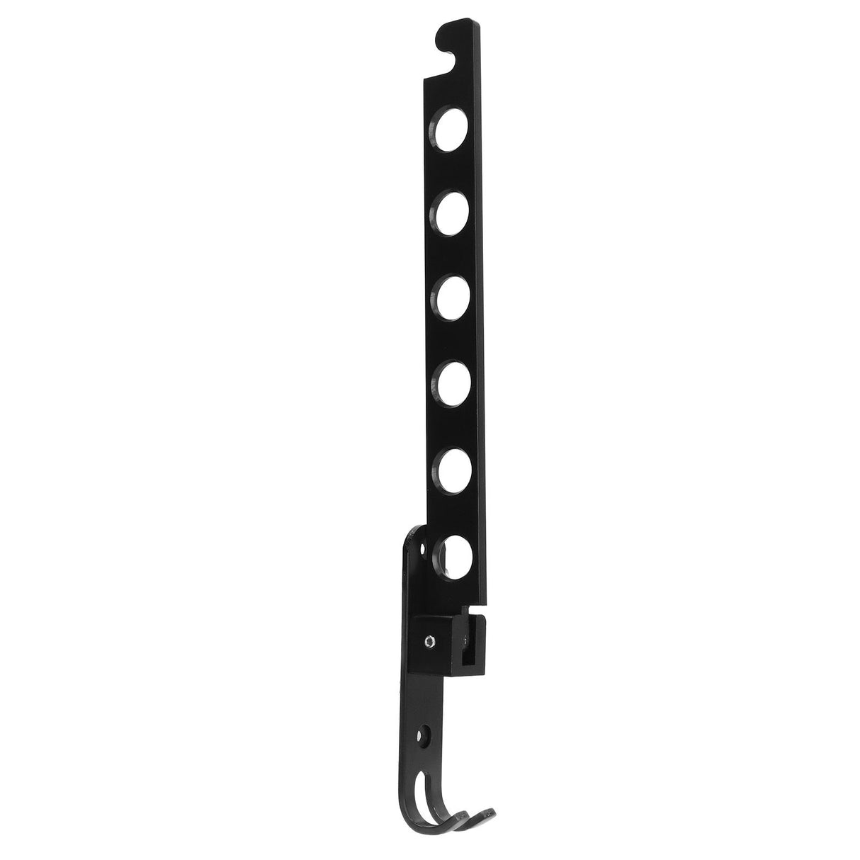 Folding Clothes Hanger Space Saving 90° Collapsible Laundry Drying Rack with 6 Holes Black