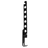 Folding Clothes Hanger Space Saving 90° Collapsible Laundry Drying Rack with 6 Holes Black - Close-Up Angle