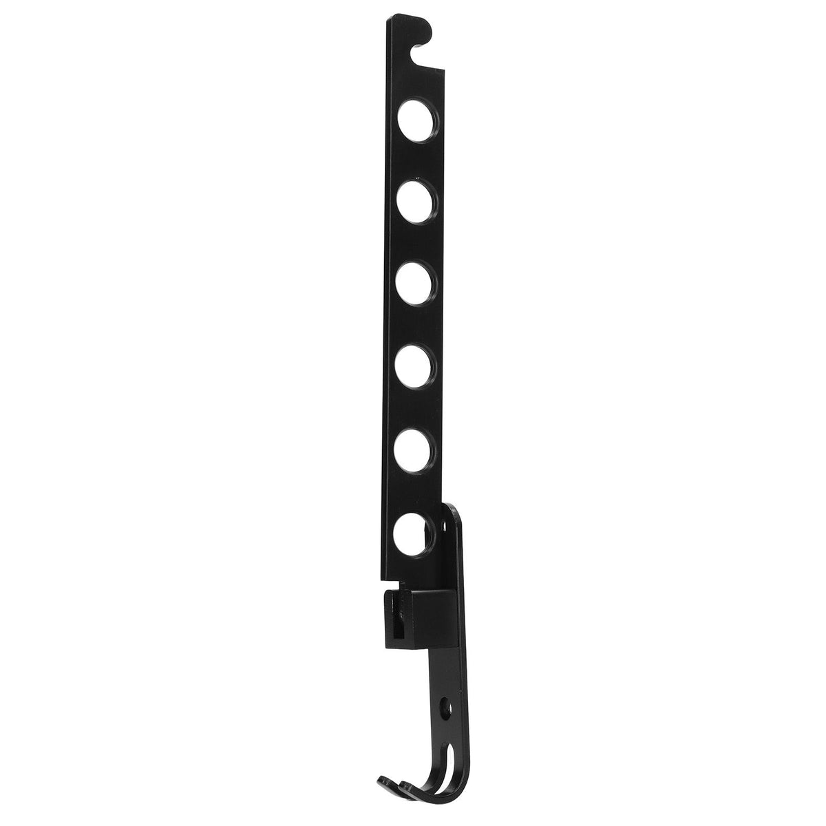 Folding Clothes Hanger Space Saving 90° Collapsible Laundry Drying Rack with 6 Holes Black