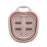 Foot Soaking Bath Basin Foldable Portable Roller Design SPA Massage Bucket for Relieving Feet Pain AchesPink