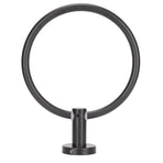 Towel Ring Space Aluminum Modern Round Hand Towel Holder Bath Hardware for Balcony HotelBlack