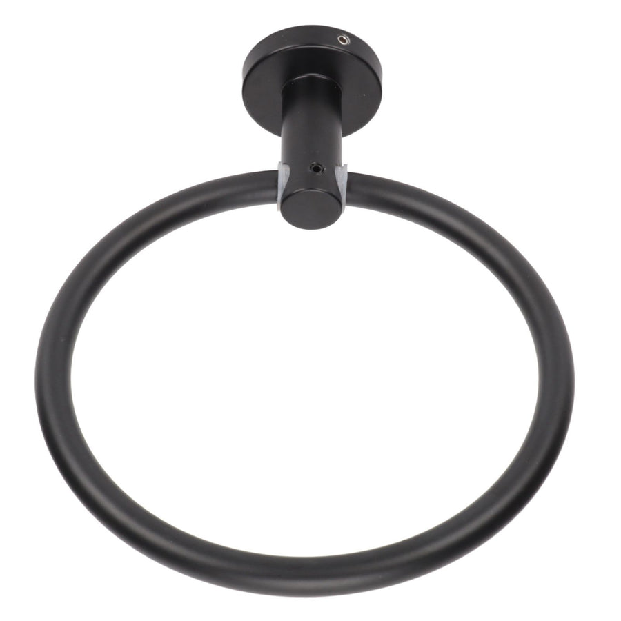 Towel Ring Space Aluminum Modern Round Hand Towel Holder Bath Hardware for Balcony HotelBlack