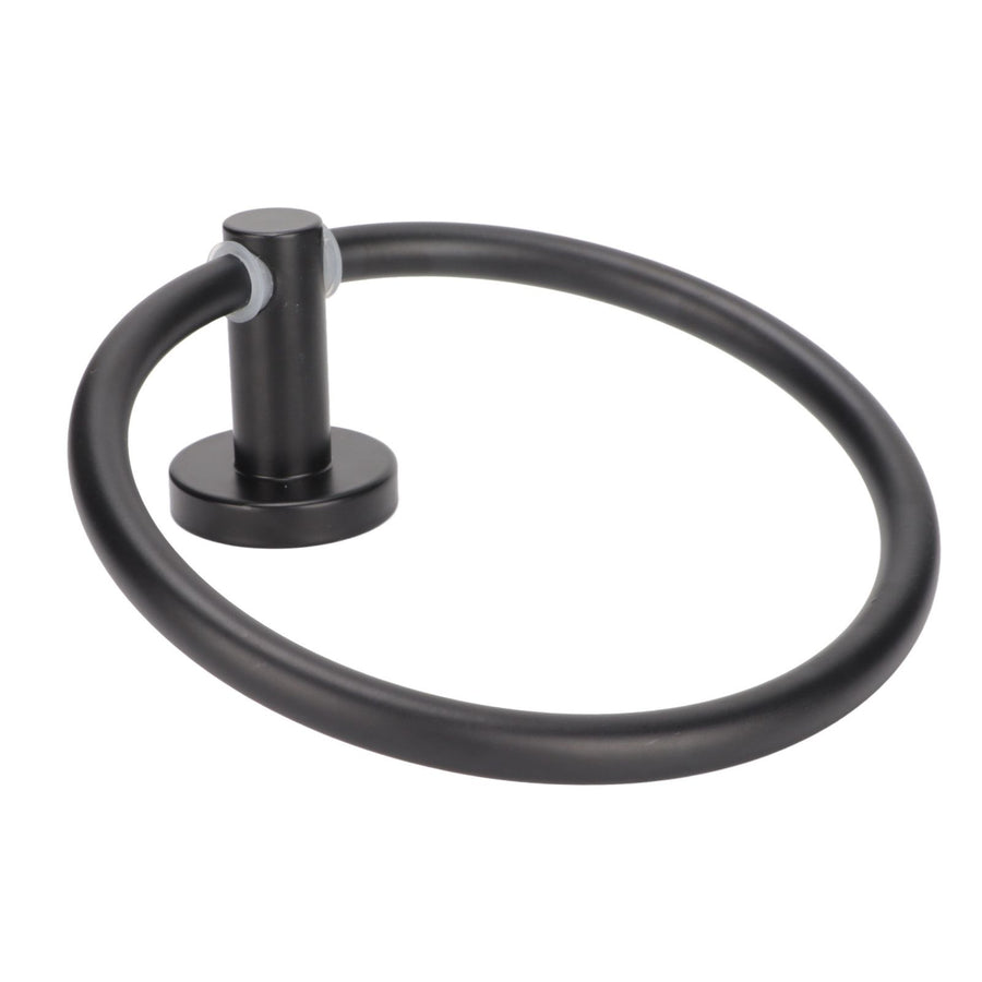 Towel Ring Space Aluminum Modern Round Hand Towel Holder Bath Hardware for Balcony HotelBlack