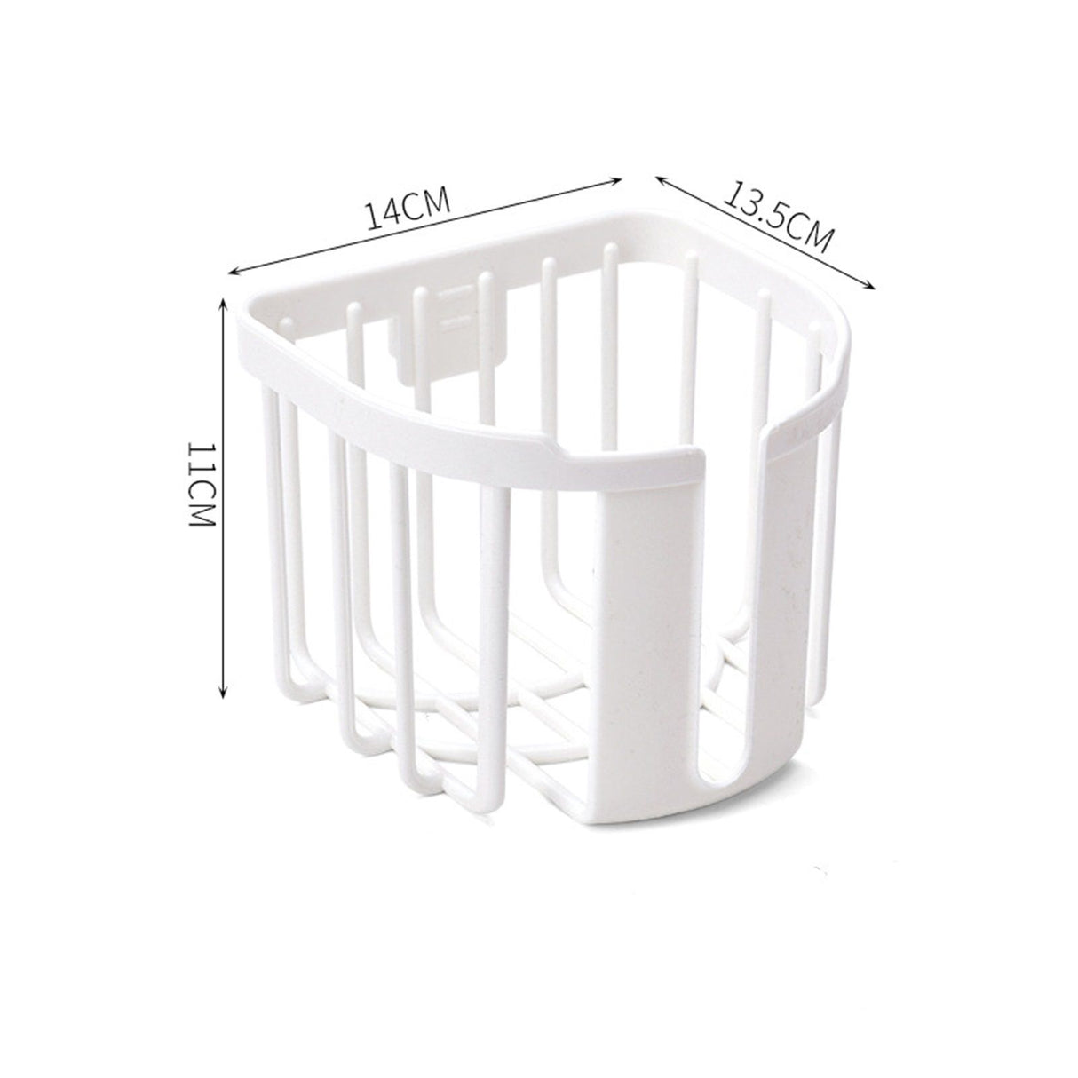 Toilet Paper Holder Wall Mounted Toilet Paper Basket Heavy Duty Bathroom Storage Rack for HouseholdWhite