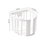 Toilet Paper Holder Wall Mounted Toilet Paper Basket Heavy Duty Bathroom Storage Rack for HouseholdWhite