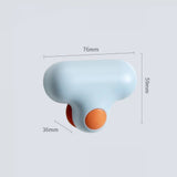 Mirror Squeegee TPR Small Ergonomic Design Glass Cleaning Brush with Suction Cup Hook for BathroomBlue