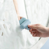 Mirror Squeegee TPR Small Ergonomic Design Glass Cleaning Brush with Suction Cup Hook for BathroomBlue