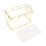 Bathroom Countertop Rack Large Capacity 2 Tiers Gold Bathroom Countertop Rack for Home Hotel