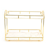 Bathroom Countertop Rack Large Capacity 2 Tiers Gold Bathroom Countertop Rack for Home Hotel - 45-Degree Angle