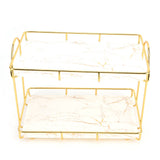 Bathroom Countertop Rack Large Capacity 2 Tiers Gold Bathroom Countertop Rack for Home Hotel