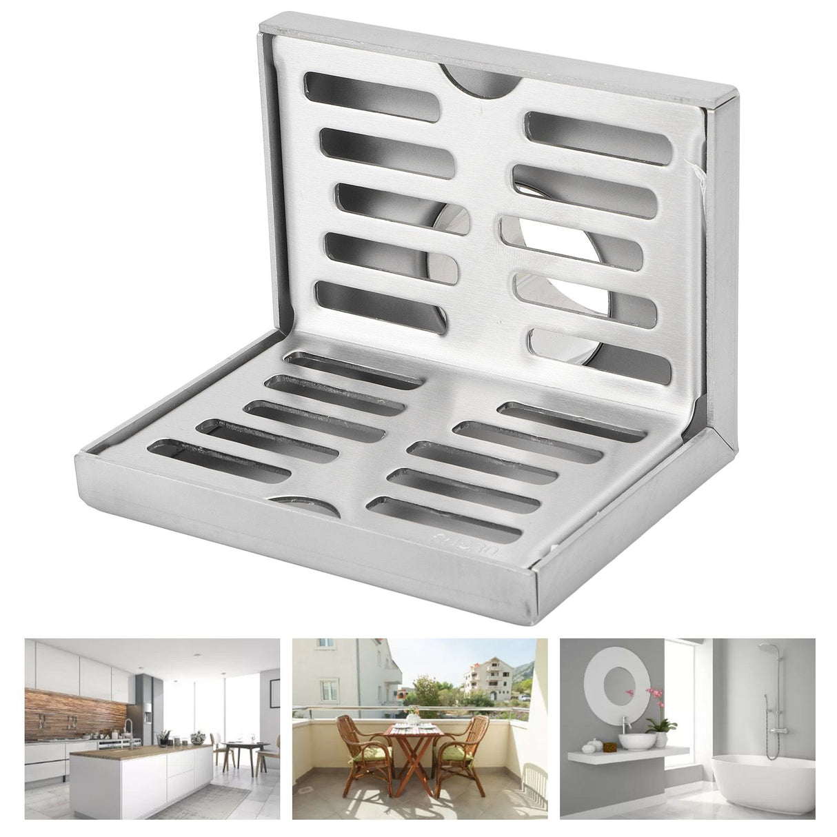 Corner Floor Drain L Shape Stainless Steel Wear Resistant Durable Corrosion Resistant Widely Used L Shaped Drain