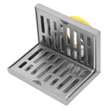 Corner Floor Drain L Shaped Surfaces Drawing Process Corrosion Resistant Anti Rust Side Floor Drain for 2.3in Pipes - Front View