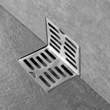 Corner Floor Drain L Shaped Surfaces Drawing Process Corrosion Resistant Anti Rust Side Floor Drain for 2.3in Pipes - Extra Image