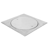 Floor Drain 20 X 20cm Stainless Steel Corrosion Resistant Screw Fixation Easy Installation Well Sealed Floor Strainer