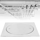 Floor Drain 20 X 20cm Stainless Steel Corrosion Resistant Screw Fixation Easy Installation Well Sealed Floor Strainer