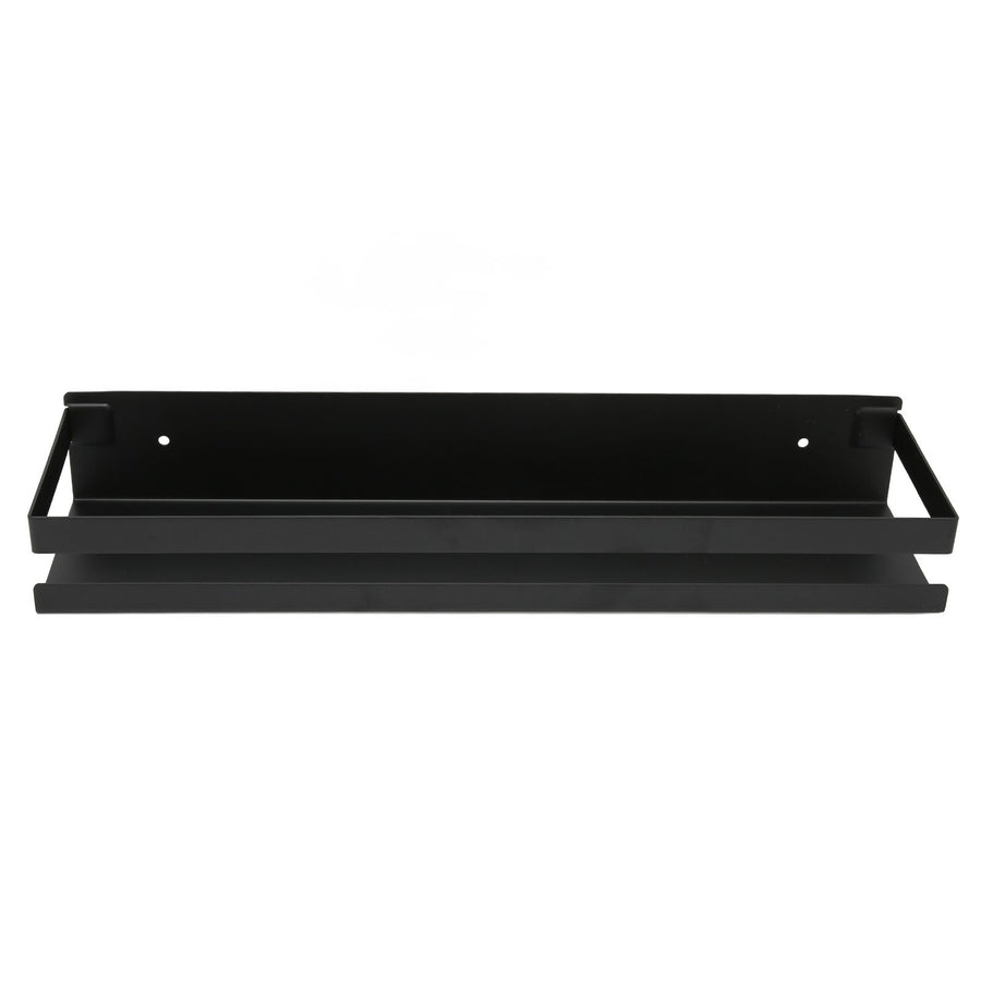 Bathroom Rack Black Large Storage Space Waterproof Strong Bearing Capacity Hotel Shelf Set 40x10x6cm, image 5