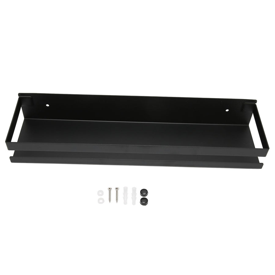 Bathroom Rack Black Large Storage Space Waterproof Strong Bearing Capacity Hotel Shelf Set 40x10x6cm, image 7