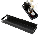 Bathroom Rack Black Large Storage Space Waterproof Strong Bearing Capacity Hotel Shelf Set 40x10x6cm