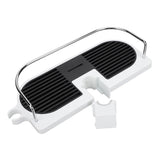 Shower Caddy Punching Free Installation Maximum Load 15kg Height Adjustable Hollow Design Bathroom Storage Rack - Side View