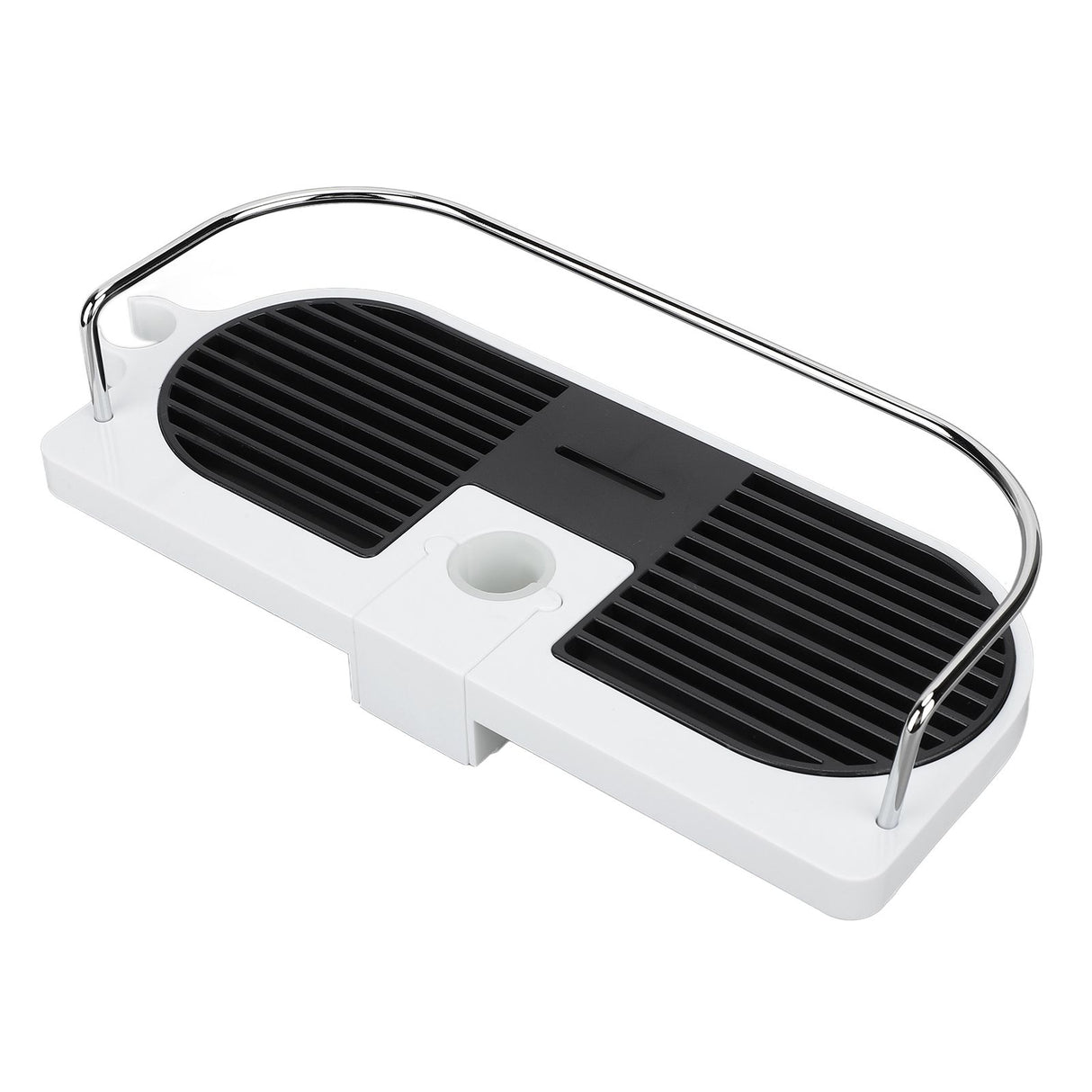 Shower Caddy Punching Free Installation Maximum Load 15kg Height Adjustable Hollow Design Bathroom Storage Rack