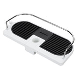 Shower Caddy Punching Free Installation Maximum Load 15kg Height Adjustable Hollow Design Bathroom Storage Rack