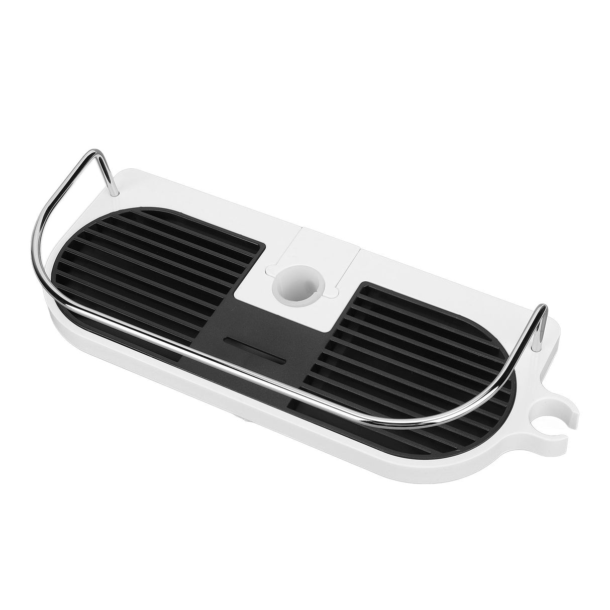 Shower Caddy Punching Free Installation Maximum Load 15kg Height Adjustable Hollow Design Bathroom Storage Rack