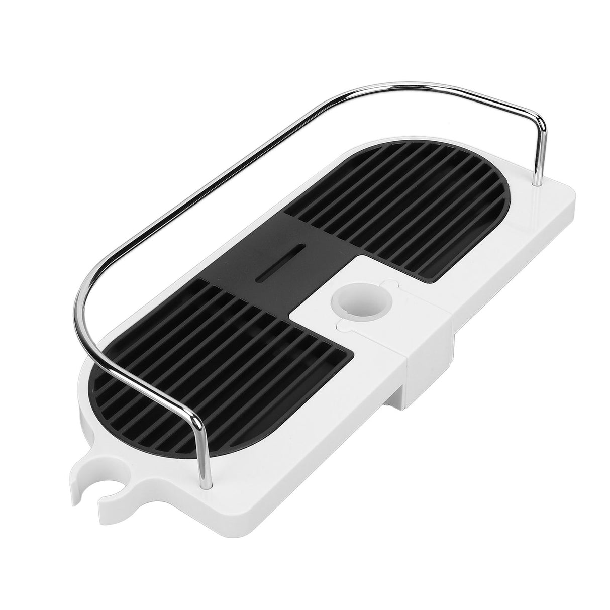 Shower Caddy Punching Free Installation Maximum Load 15kg Height Adjustable Hollow Design Bathroom Storage Rack