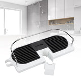 Shower Caddy Punching Free Installation Maximum Load 15kg Height Adjustable Hollow Design Bathroom Storage Rack - Extra Image