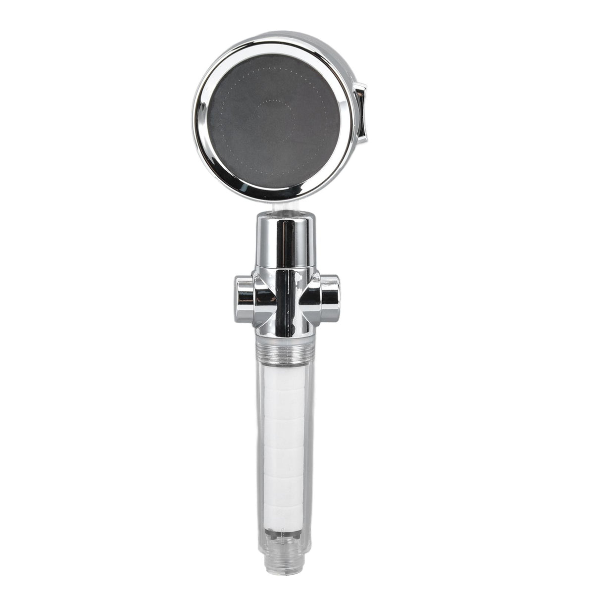 Propeller Shower Head Vortex Hydro Jet 360° Rotating Handheld with Pause Switch Filter G1/2