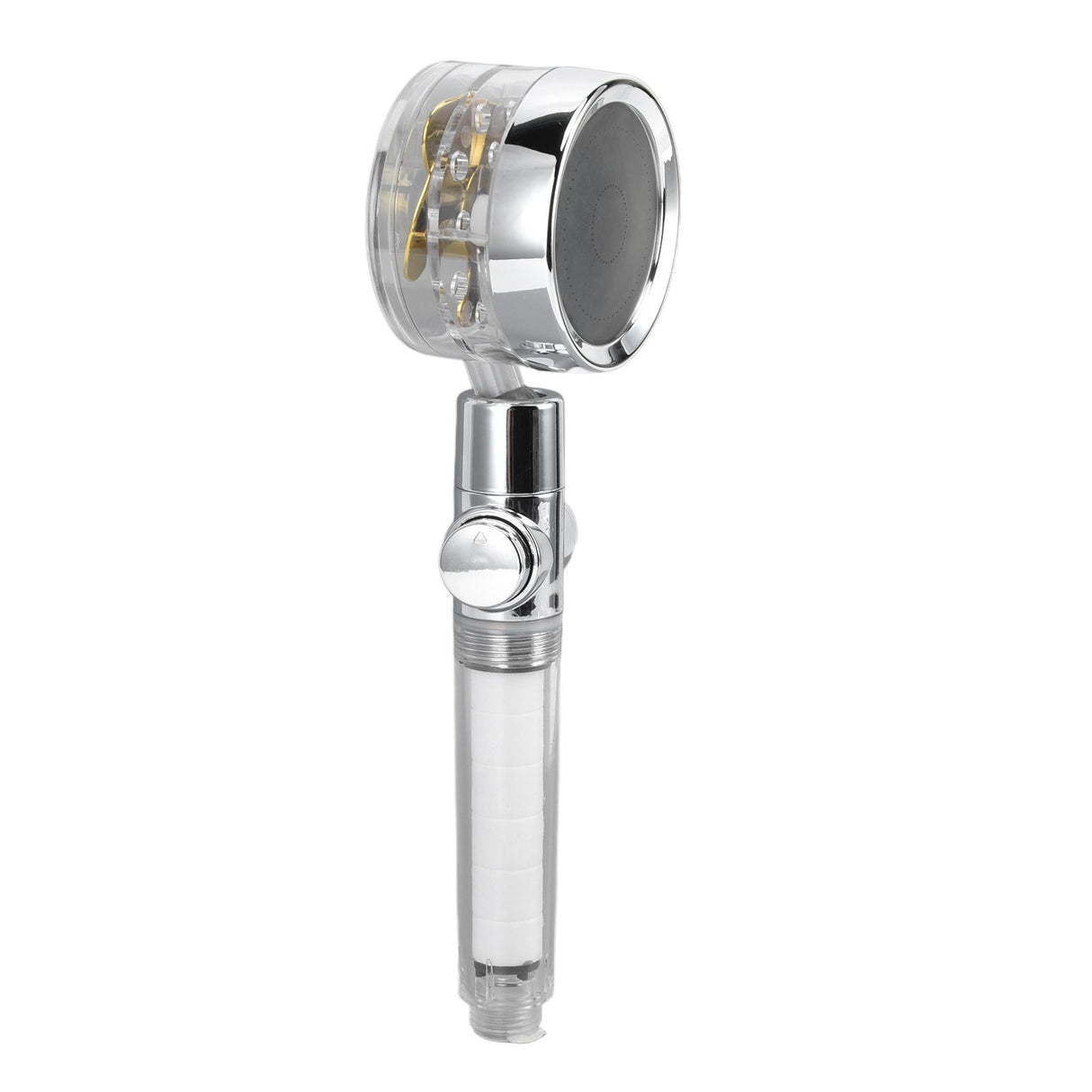 Propeller Shower Head Vortex Hydro Jet 360° Rotating Handheld with Pause Switch Filter G1/2