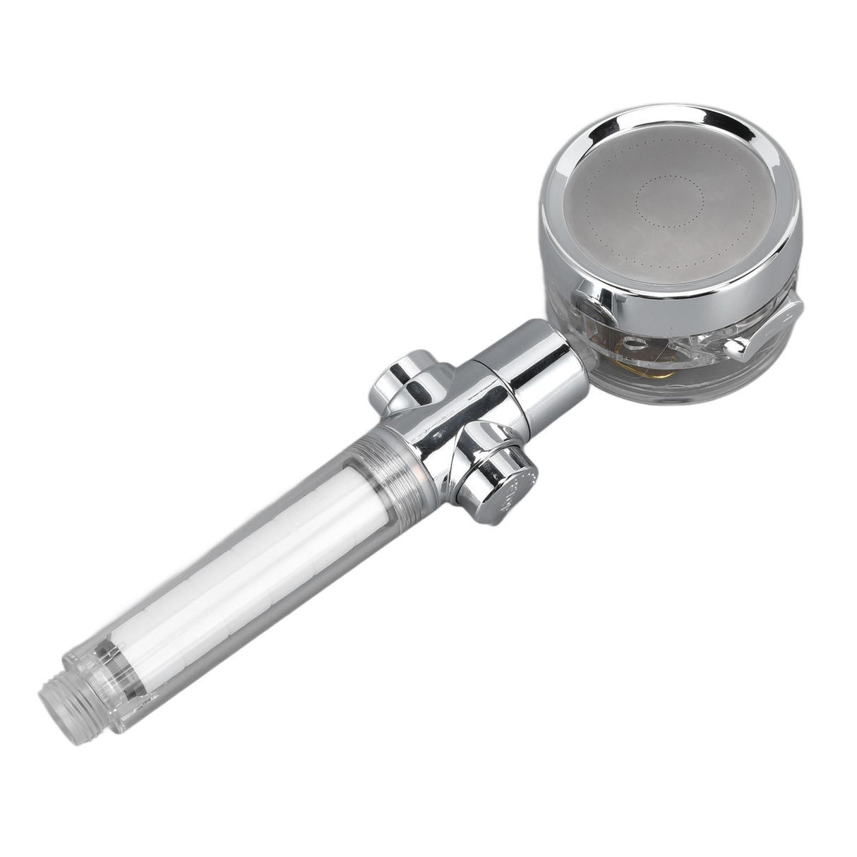 Propeller Shower Head Vortex Hydro Jet 360° Rotating Handheld with Pause Switch Filter G1/2