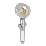 Propeller Shower Head Vortex Hydro Jet 360° Rotating Handheld with Pause Switch Filter G1/2 - Extra Image