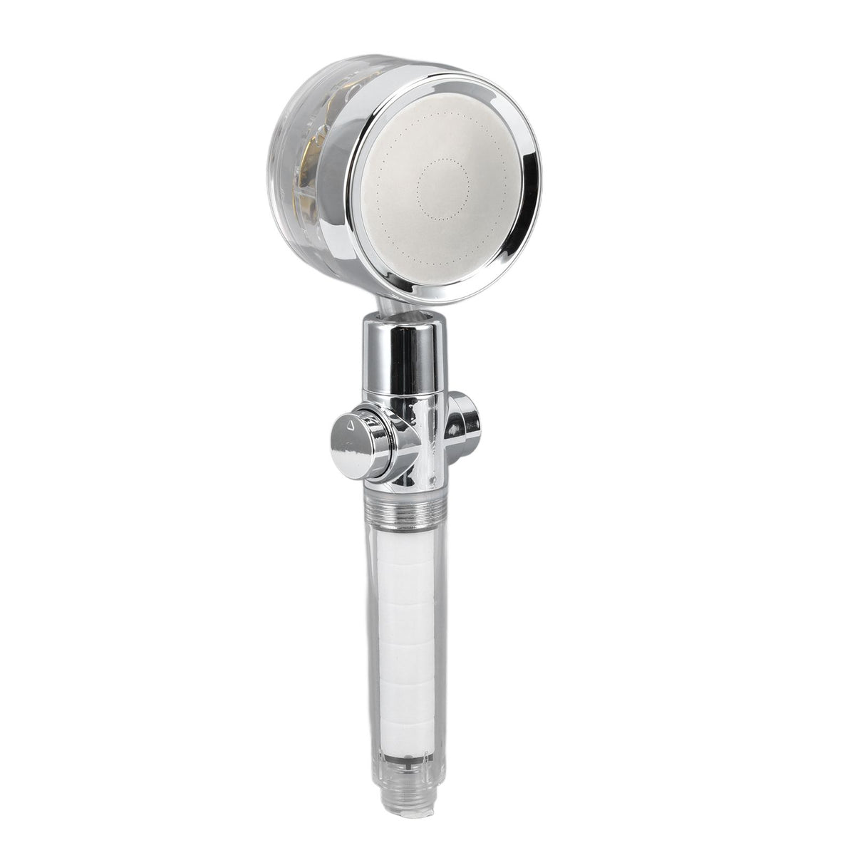 Propeller Shower Head Vortex Hydro Jet 360° Rotating Handheld with Pause Switch Filter G1/2