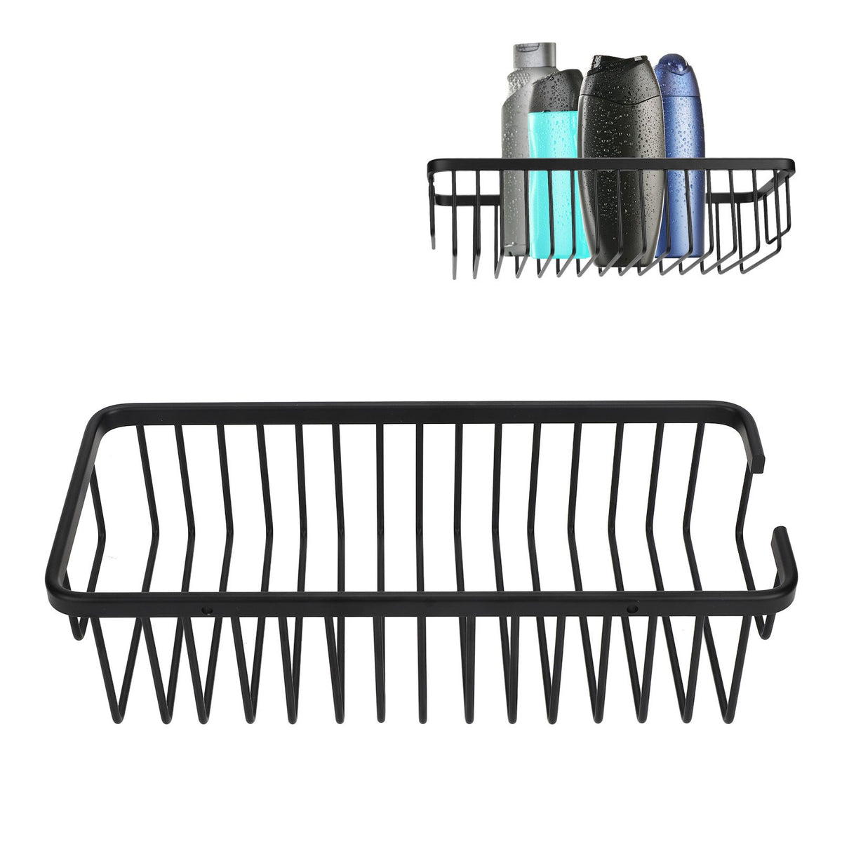 Wall Storage Rack Space Aluminum Rust Proof Large Capacity Kitchen Spice Organize Basket for Bathroom Beauty Salon