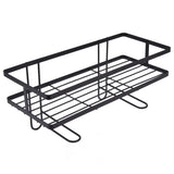 Bathroom Over The Toilet Storage Shelf Space Saver Punch Free Bathroom Storage OrganizerBlack - Front View