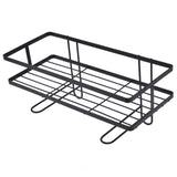 Bathroom Over The Toilet Storage Shelf Space Saver Punch Free Bathroom Storage OrganizerBlack - Side View