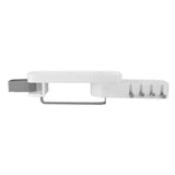 Bathroom Corner Rack Double Layer Rotatable Wall Mounted Stylish Simple Multifunctional Storage ShelfWhite and Grey