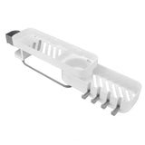Bathroom Corner Rack Double Layer Rotatable Wall Mounted Stylish Simple Multifunctional Storage ShelfWhite and Grey