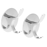 2PCS Wall Mounted Clothes Hook Heavy Duty Door Towel Hook Bathroom Wall Hanger for Household - Side View