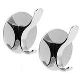 2PCS Wall Mounted Clothes Hook Heavy Duty Door Towel Hook Bathroom Wall Hanger for Household - Rear View